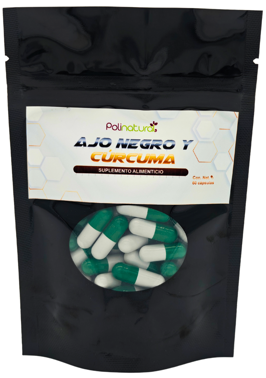 Ajo Negro y Curcuma 60 capsulas