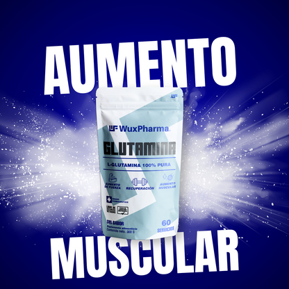 Glutamina 100% pura 60 servicios 5g por toma| Preentreno maxima concentracion cafeina 330mg 30 servicios