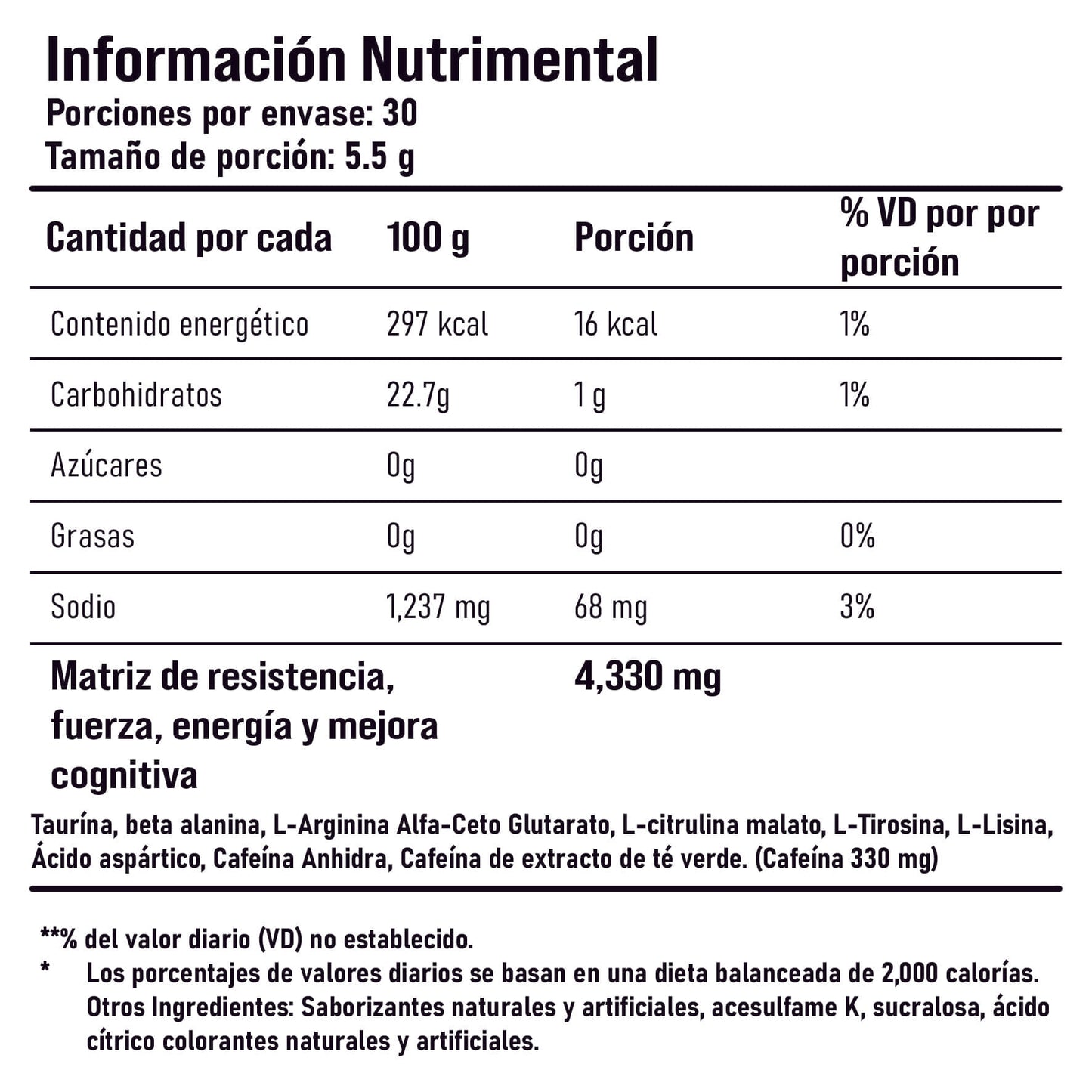 Ultra Preentrenamiento 30 servicios  Sabor Mango maracuyá 165g